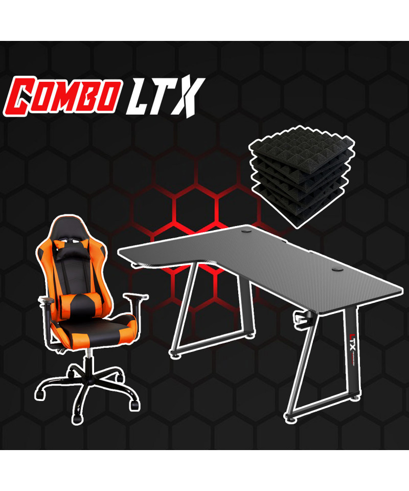 Set gaming completo di sedia, scrivania e pannelli fonoassorbenti