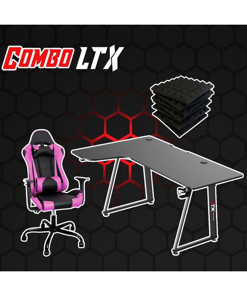 Set gaming completo di sedia, scrivania e pannelli fonoassorbenti