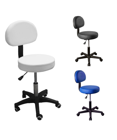 Sgabello girevole con schienale