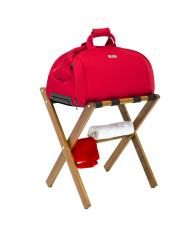 Porta valigie in legno noce