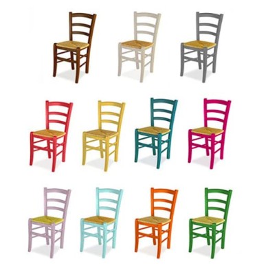 Sedia Venezia Colorata In Legno - 5 Colori Disponibili - ZStyle