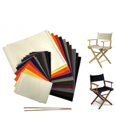 Set tele colorate per sedia da regista disponibile in 10 tonalità