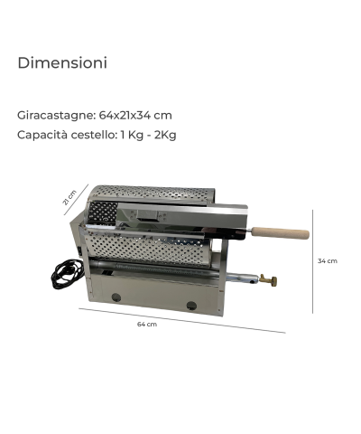 ZStyle Cuoci Gira Castagne a Gas misure