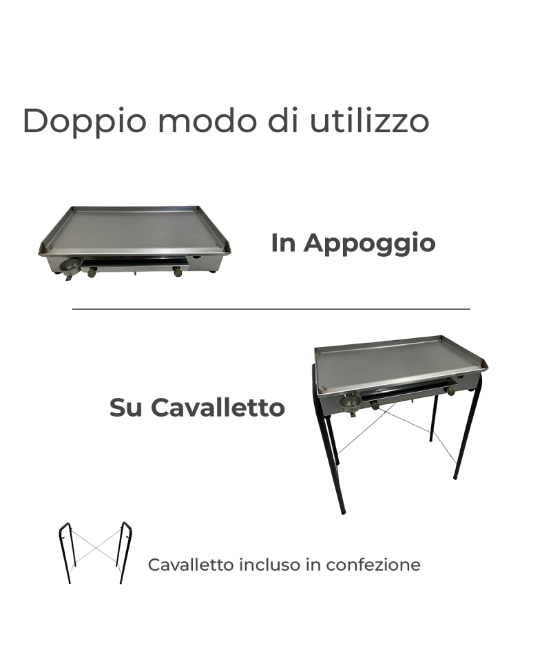 Griglia a gas Hura 80x50 cm modo di utilizzo