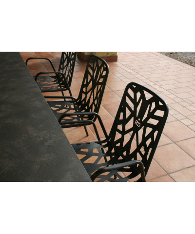 Sedia made in Italy da giardino con braccioli