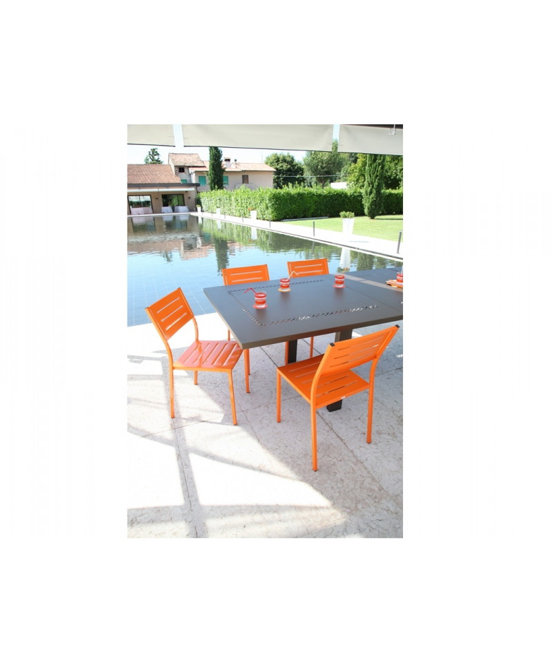 Sedia da giardino impilabile, arancione, su richiesta