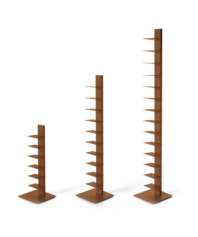 libreria Sapiens, nelle tre altezze, corten