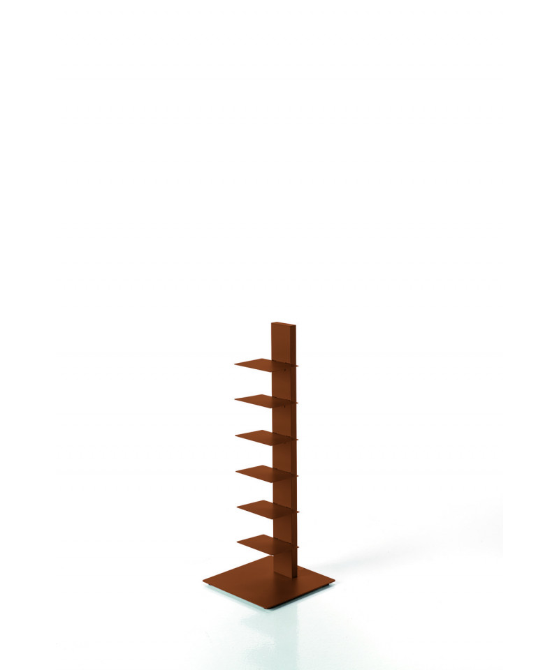 Libreria sapiens, altezza 97 cm, corten