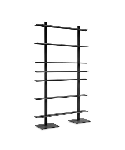 Libreria a parete, B.Bliotek, larghezza 120 cm, nero opaco