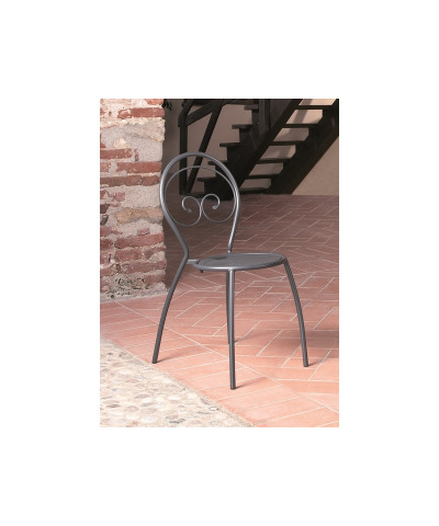 Sedia in metallo da esterno, made in Italy