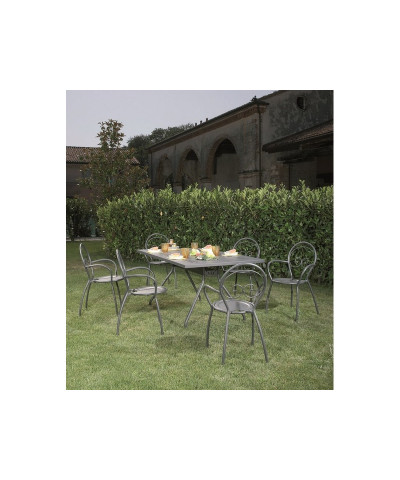 Poltroncina da giardino con braccioli, made in Italy