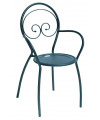 Sedia da giardino con braccioli, made in Italy