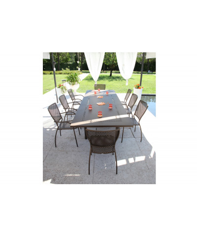 Tavolo da esterno in metallo, allungabile