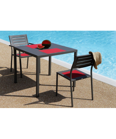 Tavolo da esterno Made in Italy, con le sedie Dorio