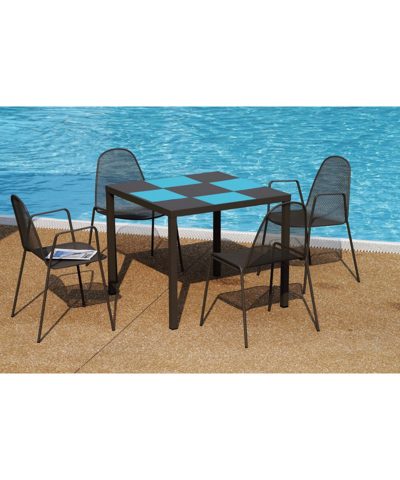 Tavolo da esterno Made in Italy, antracite