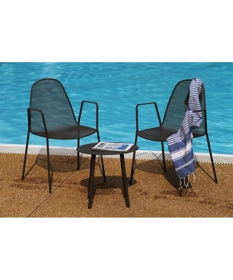 Tavolino ovale per outdoor, Made in Italy