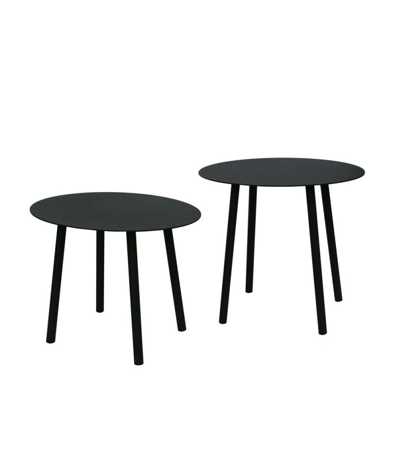 Tavolino ovale da giardino, diverse altezze, Made in Italy, in metallo