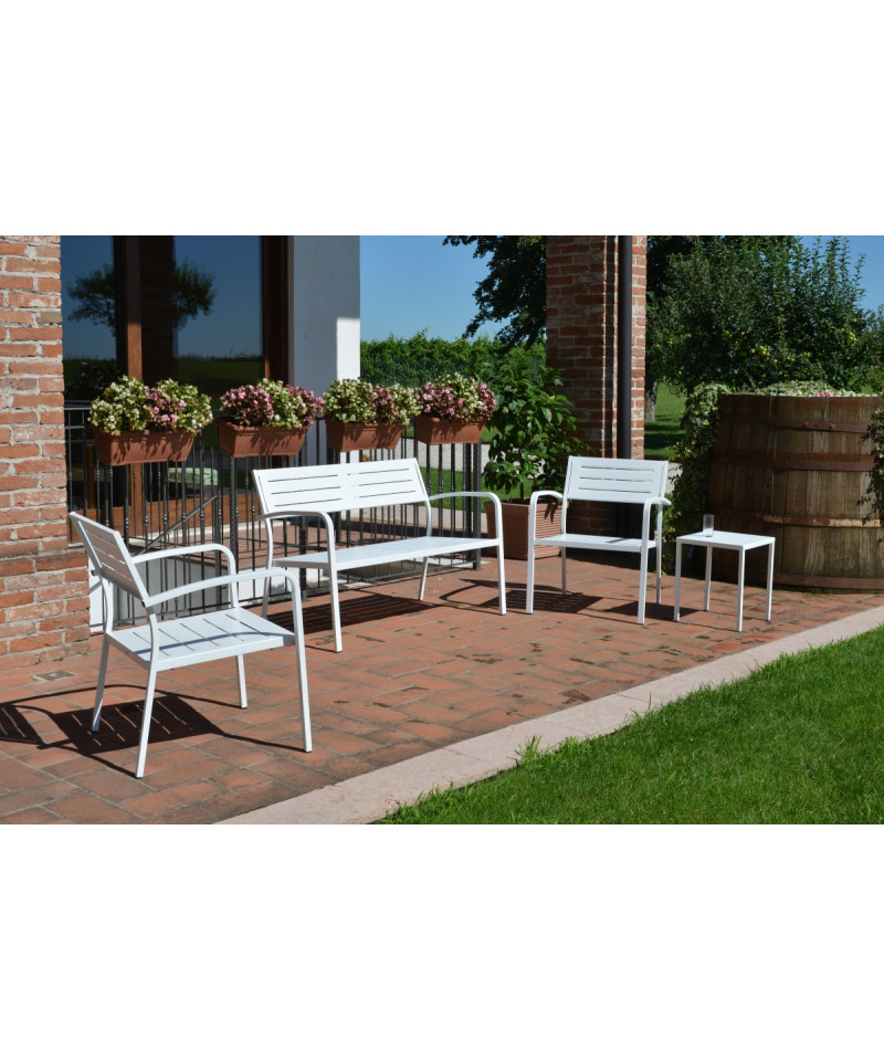 Divano da giardino a 2 posti con poltrone modello Dorio P