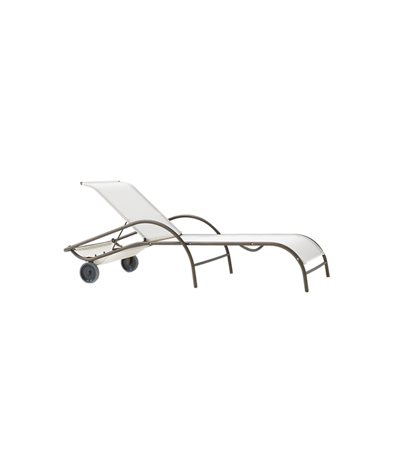 Lettino prendisole con ruote, Made in Italy