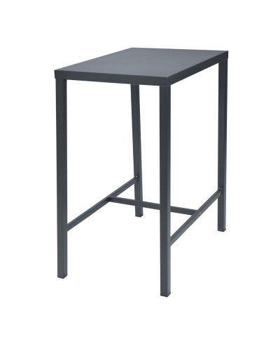 Tavolo alto in metallo, altezza 105 cm, Made in Italy, 60x80 cm
