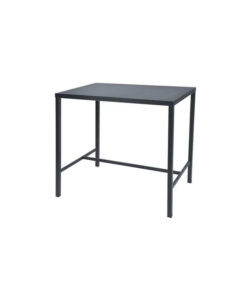 Tavolo alto in metallo, altezza 105 cm, Made in Italy, 120x80 cm