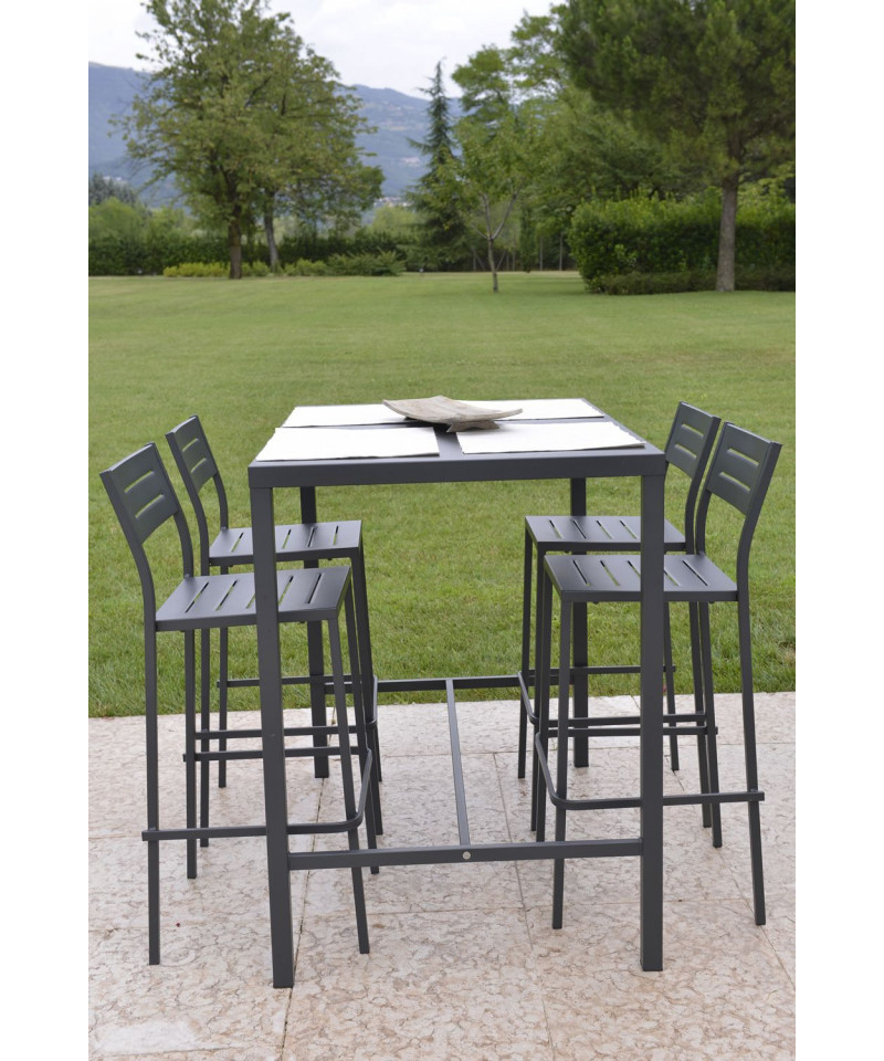 Sgabello per esterno, made in Italy, impilabile