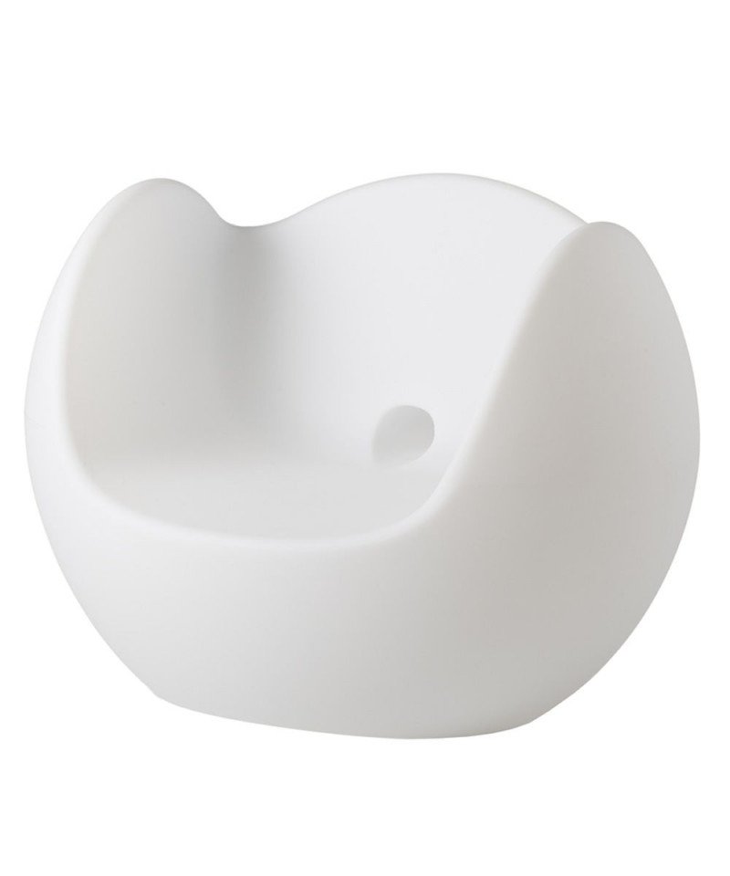 poltroncina lounge in polietilene Slide, bianco