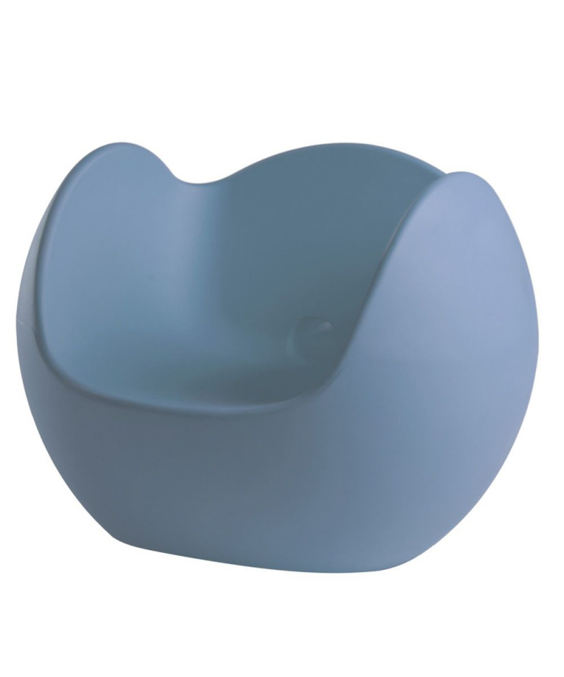 poltroncina lounge in polietilene Slide, blu polvere