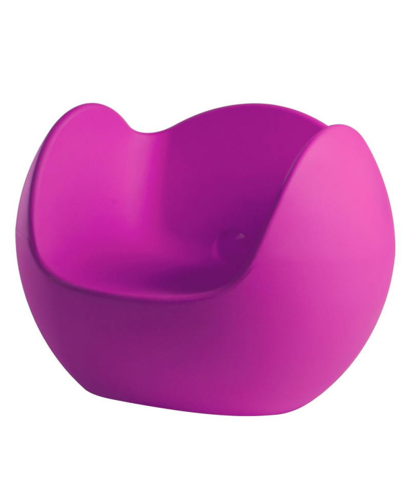 poltroncina lounge in polietilene Slide, fucsia dolce