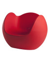 poltroncina lounge in polietilene Slide Design, rosso fiamma