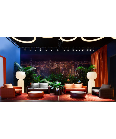 Mara sofa mogano e arancione