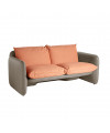 Mara Sofa grigio argilla - cuscino arancione
