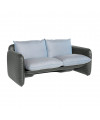 Mara Sofa grigio elefante con cuscino blu river