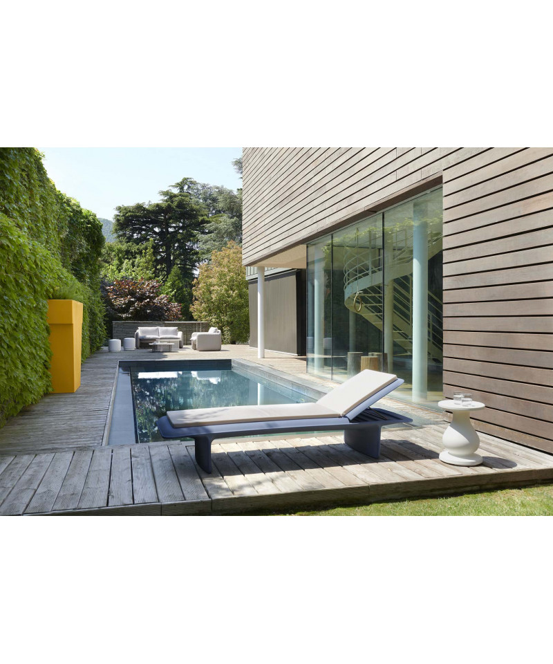 Ponente blu polvere - cuscino bianco