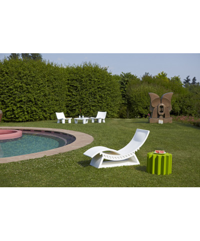 Chaise Longue Tic Tac bianca