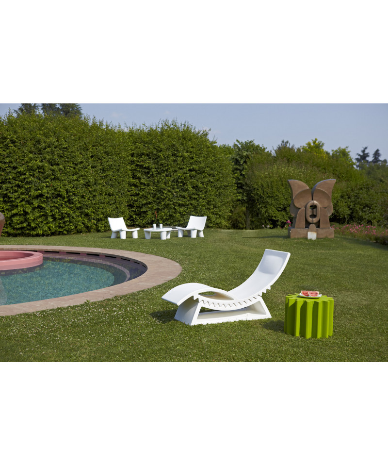 Chaise Longue Tic Tac bianca