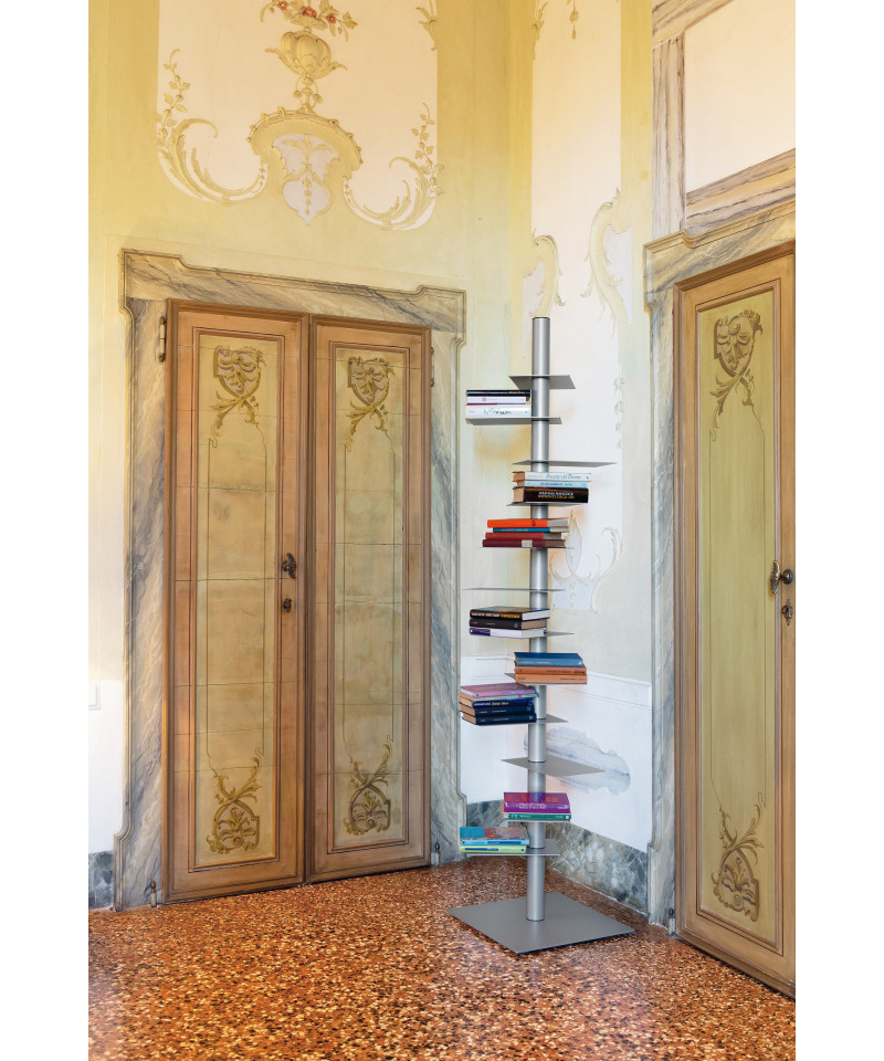 Nardo - grigio alluminio bucciato - 12 ripiani