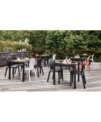 Chloè chair nero perla- corallo - bianca