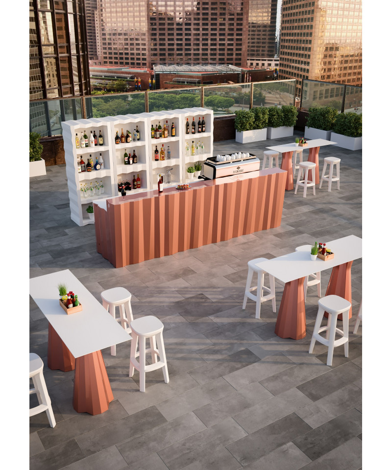 Frozen Square Stool bianco