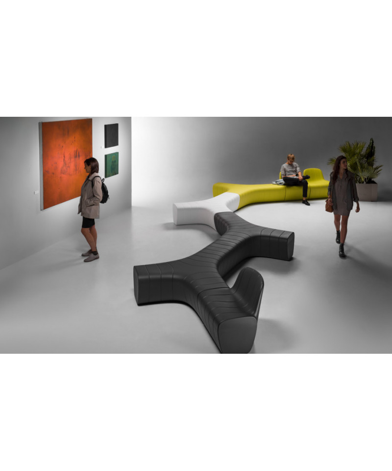 Jetlag Chair e Bench nero perla - bianca - verde acido