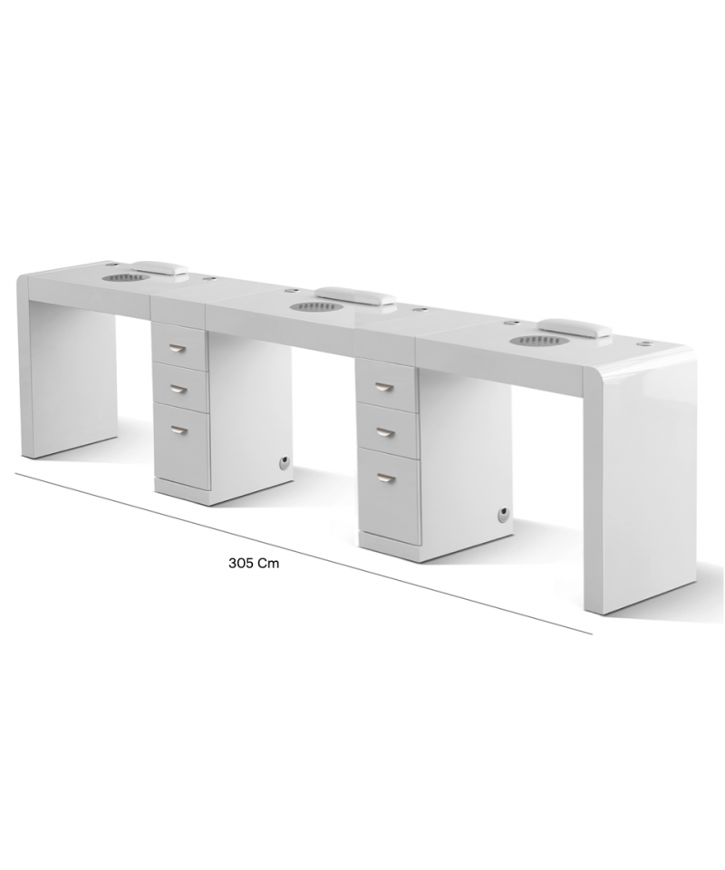 Tavolo Nails Professionale Componibile Con Espositori E Led - ZStyle