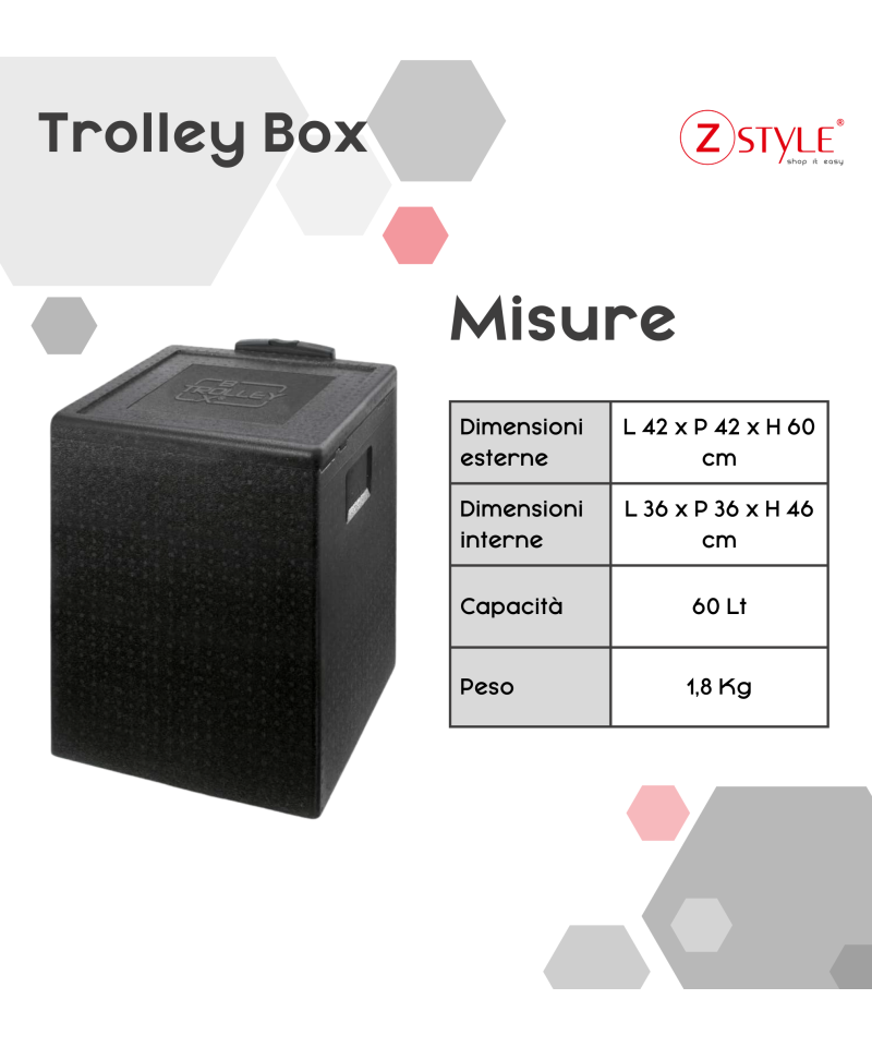 Trolley Box ZStyle - Contenitore Isotermico In EPP Per Alimenti