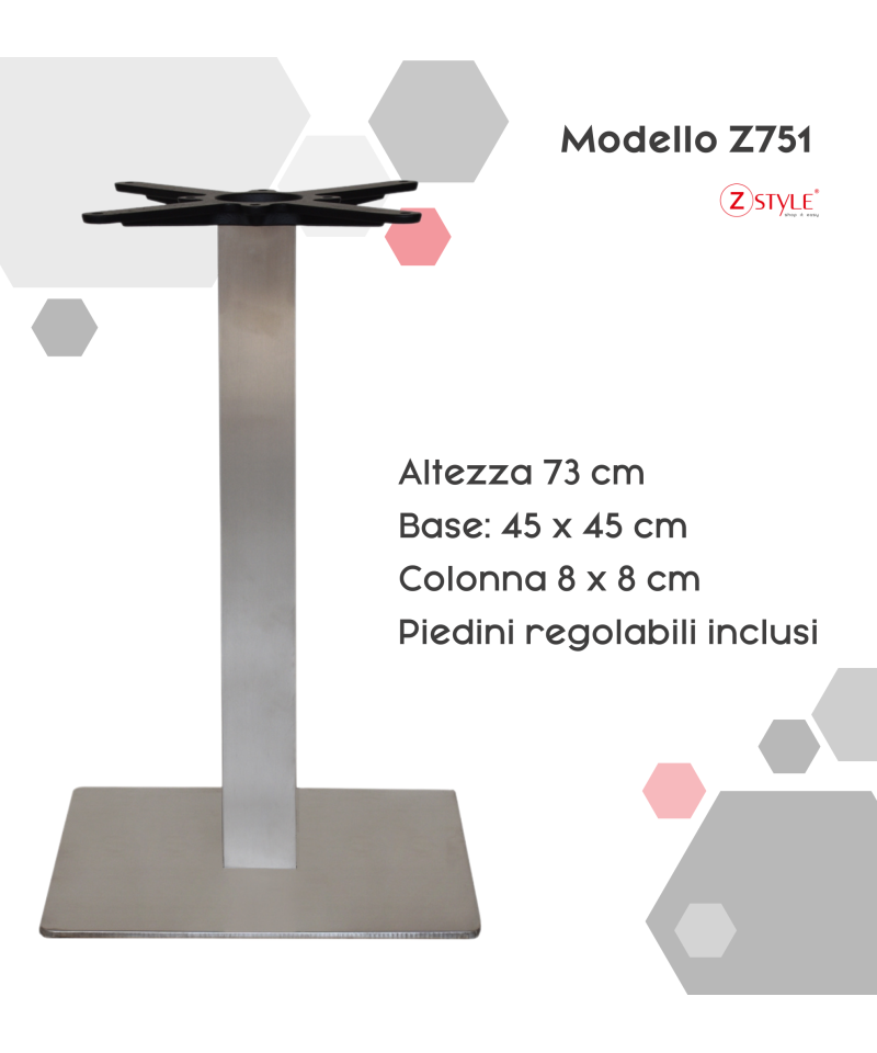 Basi per Tavoli in Acciaio Inox - ZStyle