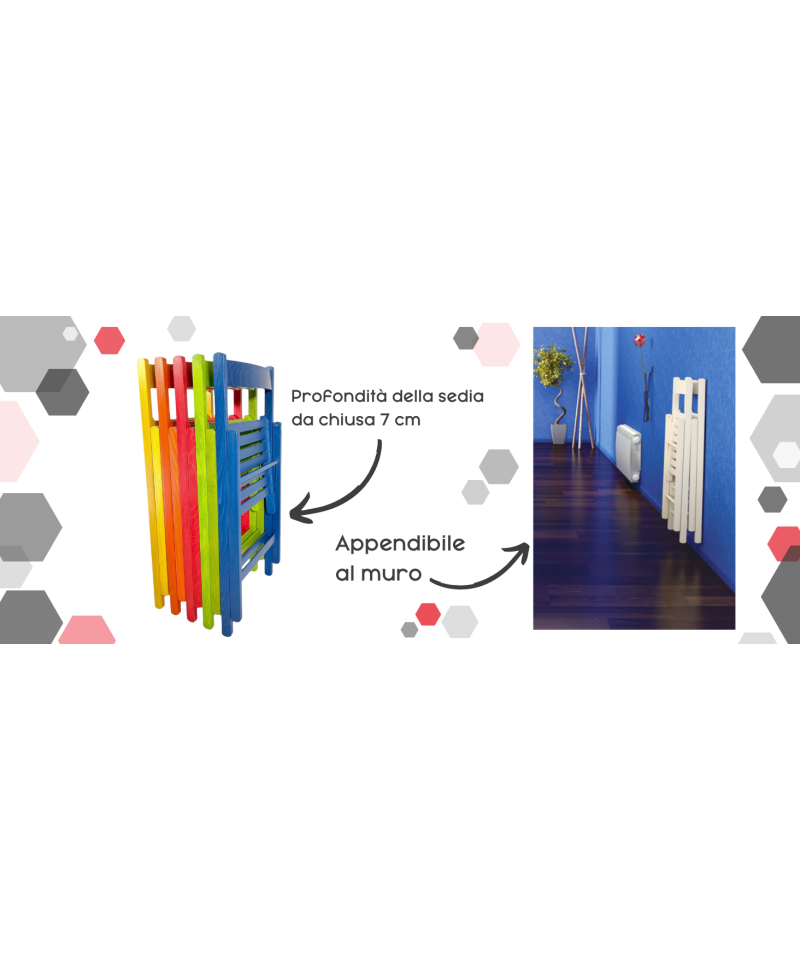 Sedia Pieghevole A Libro Colorata - ZStyle