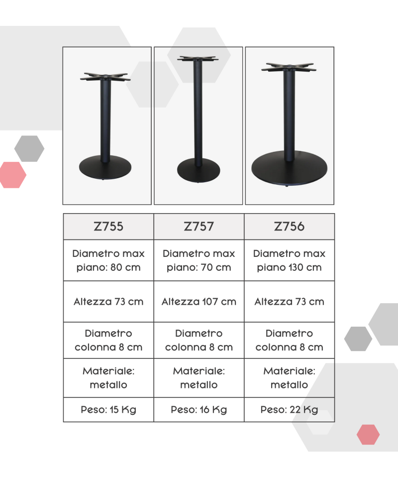 Basi Per Tavolo In Metallo - ZStyle