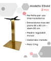Base Per Tavolo In Acciaio Quadrata Gold - ZStyle