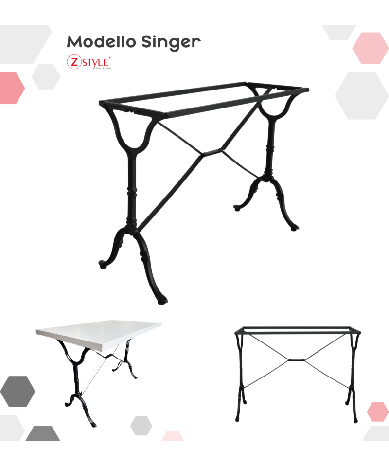 Base Per Tavolo In Ghisa ZStyle - Modello Singer