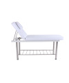 Lettino Fisso Da Massaggio Cromato A 2 Zone Con Schienale Inclinabile - ZStyle