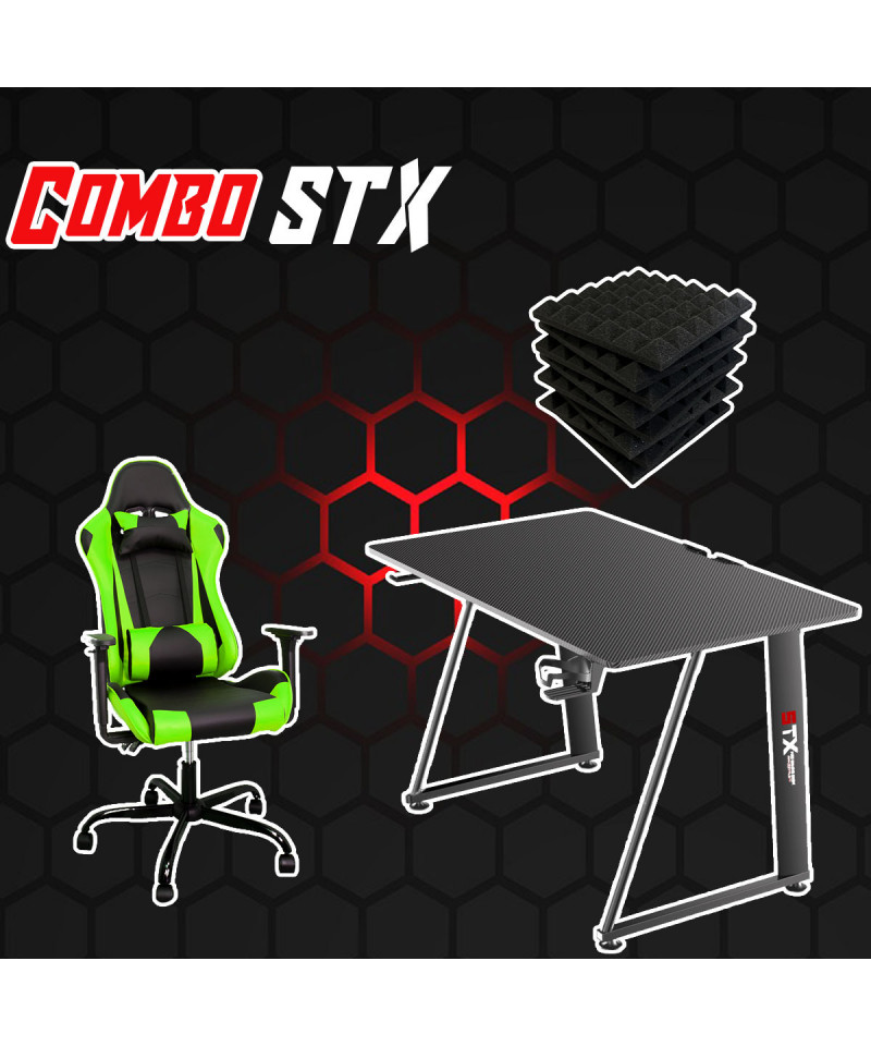 Postazione Completa Gaming: Sedia, Tavolo, Pannelli Fonoassorbenti